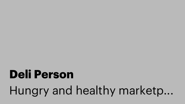 Deli Person