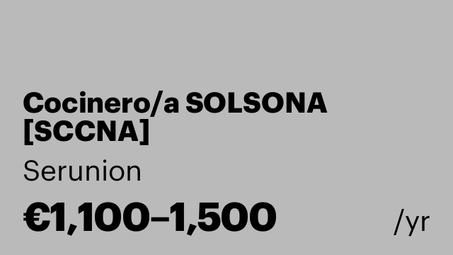 Cocinero/a SOLSONA [SCCNA]
