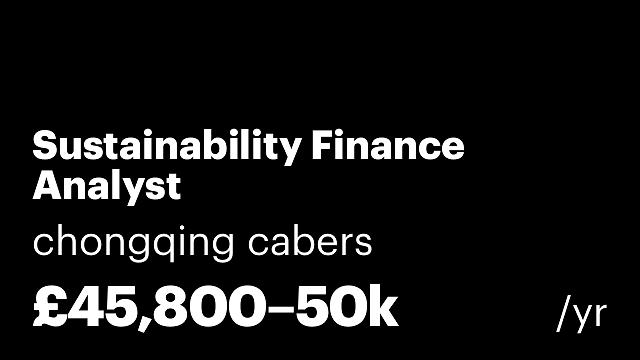 Sustainability Finance Analyst
