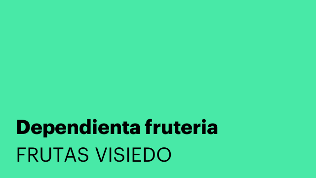 Dependienta fruteria