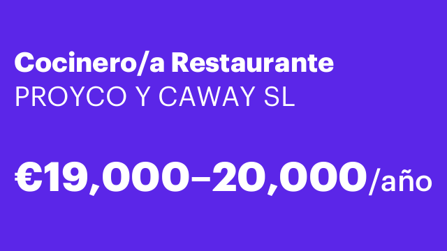 Cocinero/a Restaurante