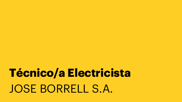 Técnico/a Electricista