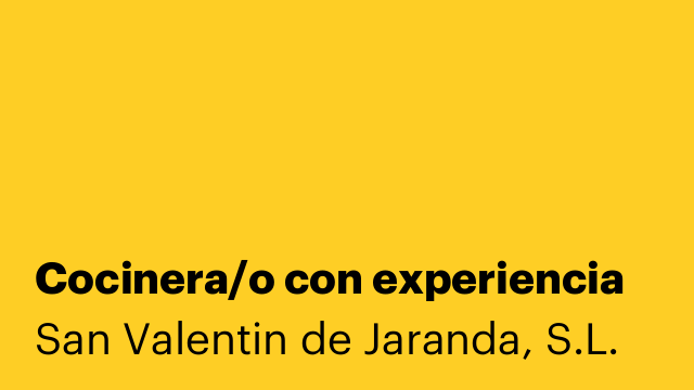 Cocinera/o con experiencia