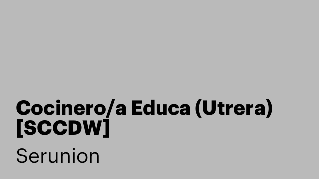 Cocinero/a Educa (Utrera) [SCCDW]