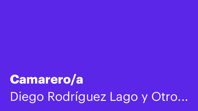 Camarero/a
