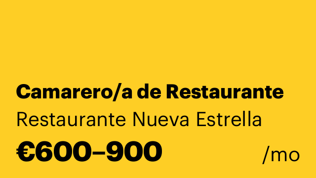 Camarero/a de Restaurante