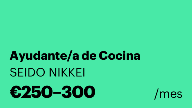 Ayudante/a de Cocina
