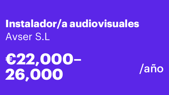 Instalador/a audiovisuales