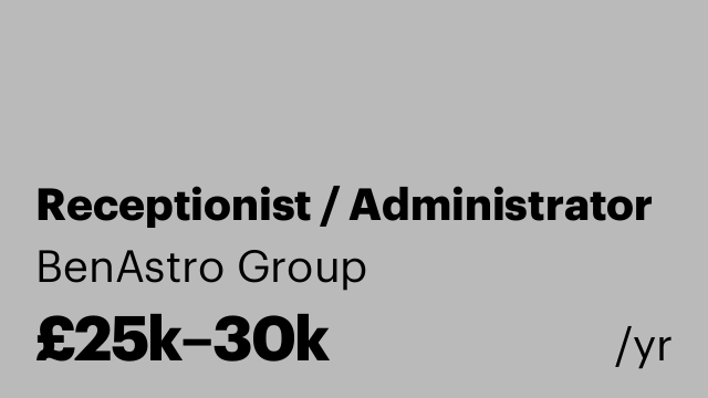 Receptionist / Administrator
