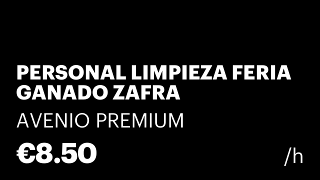 PERSONAL LIMPIEZA FERIA GANADO ZAFRA