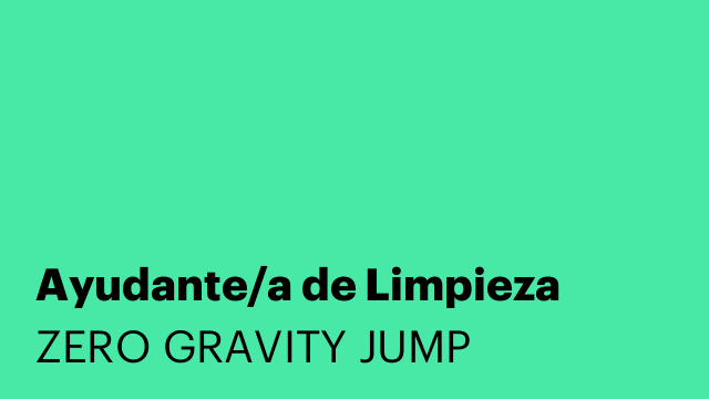 Ayudante/a de Limpieza