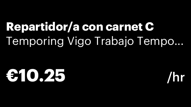 Repartidor/a con carnet C