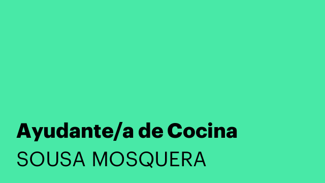Ayudante/a de Cocina