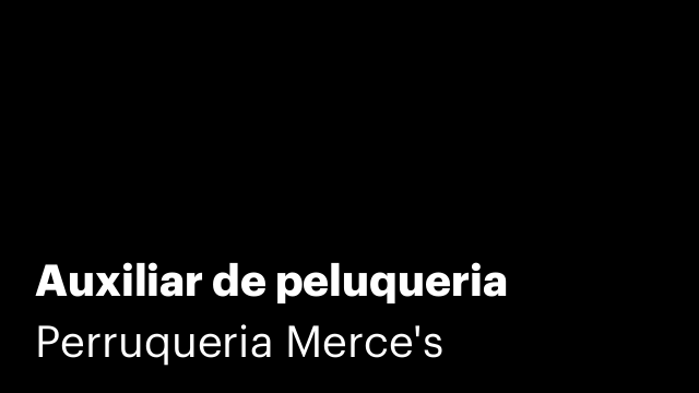 Auxiliar de peluqueria