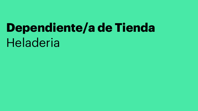 Dependiente/a de Tienda