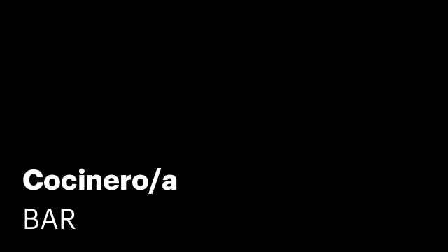 Cocinero/a
