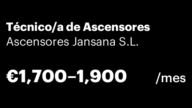 Técnico/a de Ascensores
