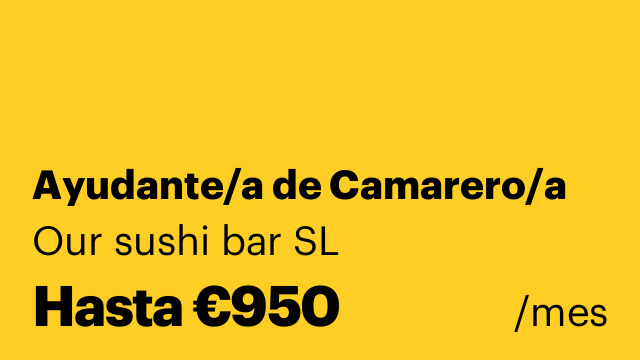 Ayudante/a de Camarero/a