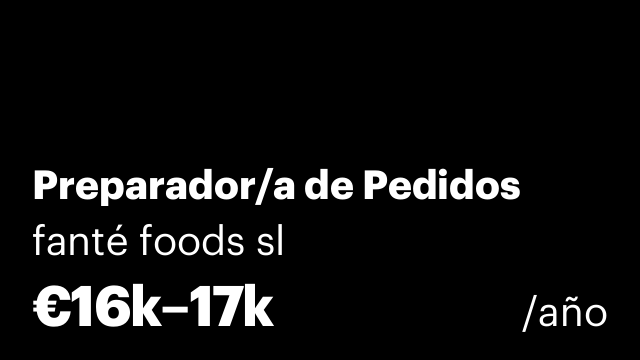 Preparador/a de Pedidos