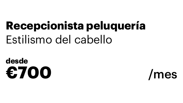 Recepcionista peluquería