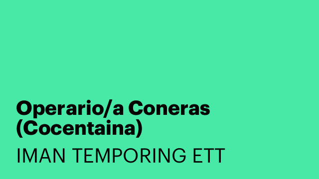 Operario/a Coneras (Cocentaina)