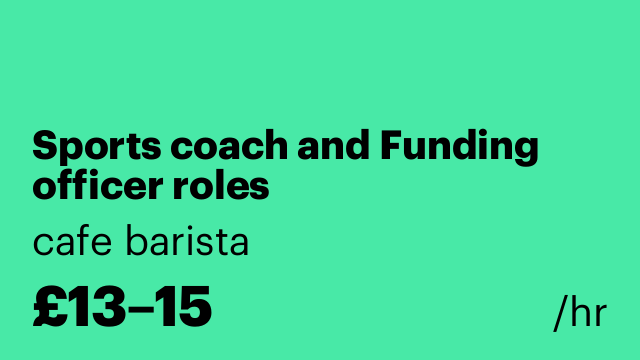Sports coach and Funding officer roles