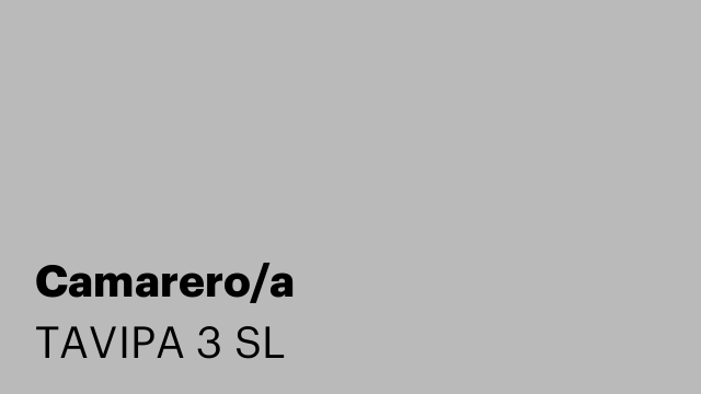 Camarero/a