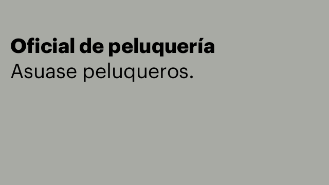 Oficial de peluquería
