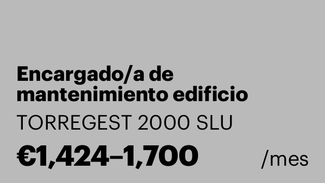 Encargado/a de mantenimiento edificio comunidad