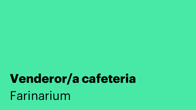 Venderor/a cafeteria