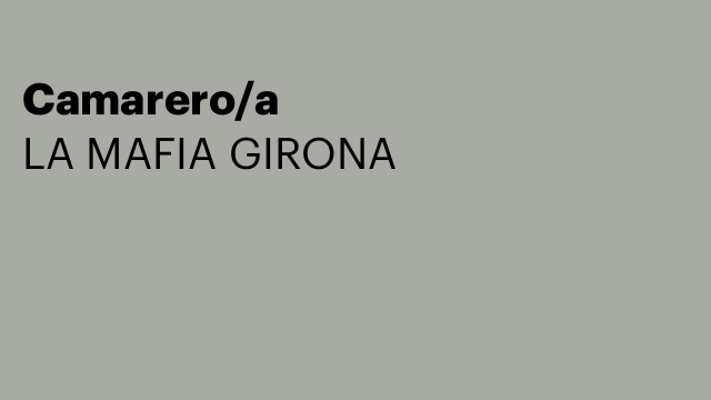 Camarero/a