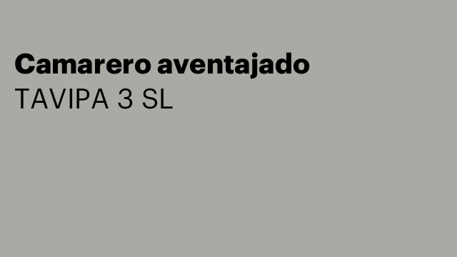 Camarero aventajado