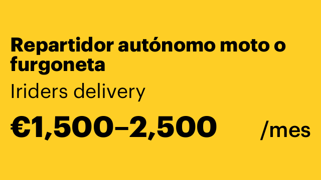 Repartidor autónomo moto o furgoneta
