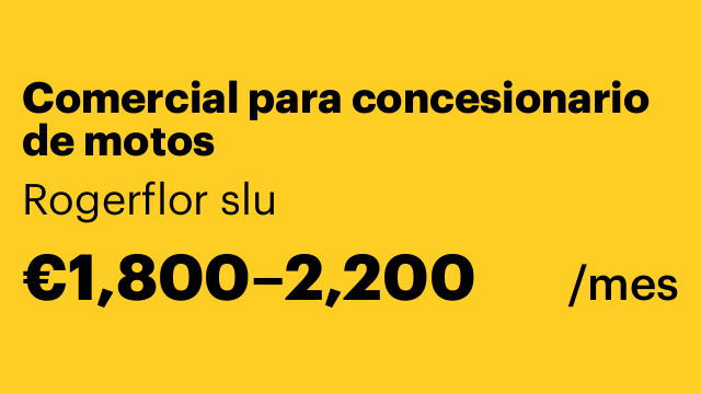 Comercial para concesionario de motos