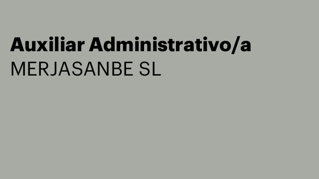 Auxiliar Administrativo/a