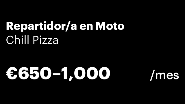 Repartidor/a en Moto