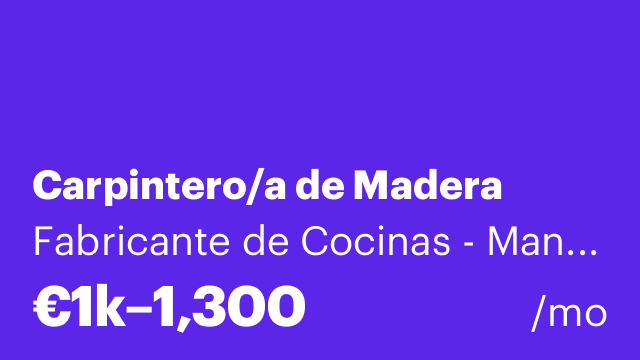 Carpintero/a de Madera