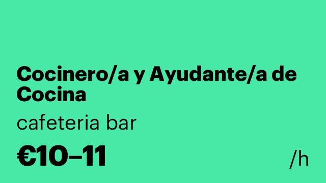 Cocinero/a y Ayudante/a de Cocina
