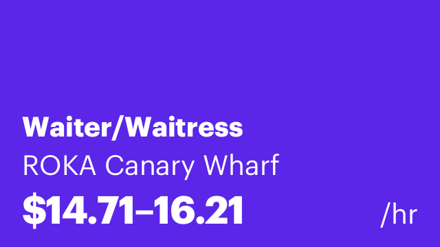 Waiter/Waitress