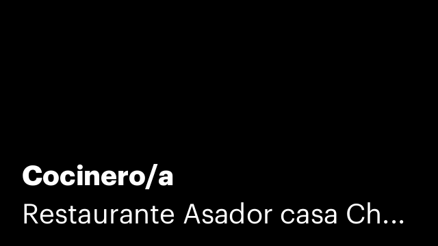 Cocinero/a