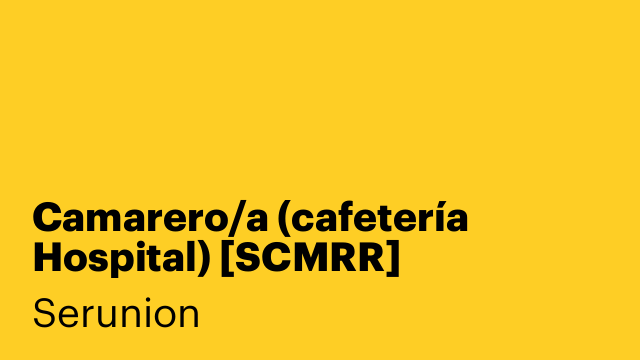 Camarero/a (cafetería Hospital) [SCMRR]