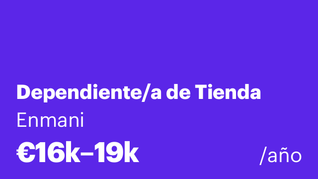 Dependiente/a de Tienda