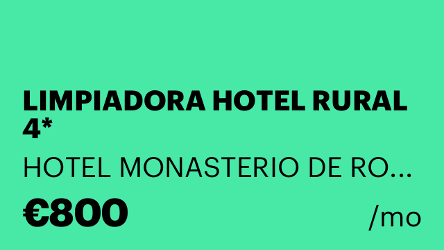 LIMPIADORA HOTEL RURAL 4*