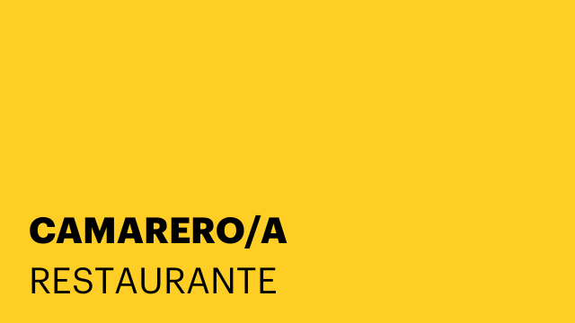 CAMARERO/A