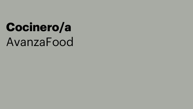 Cocinero/a