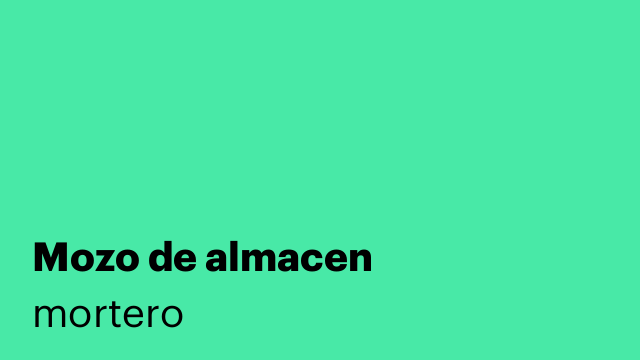 Mozo de almacen