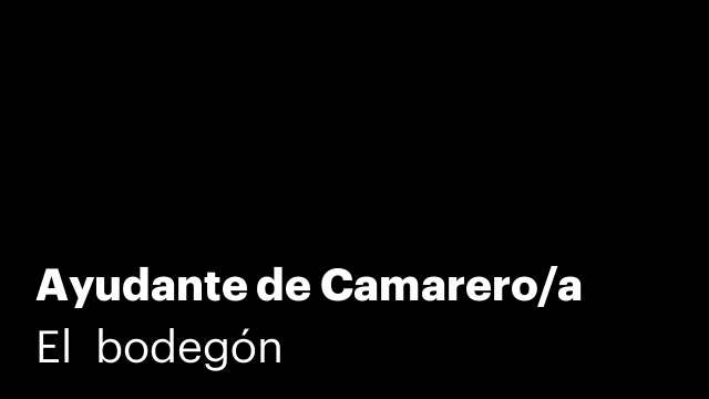 Ayudante de Camarero/a
