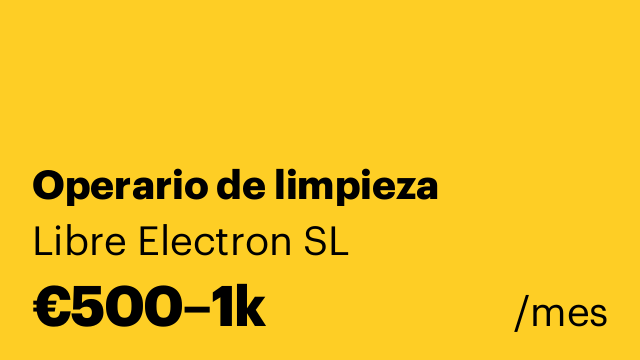 Operario de limpieza