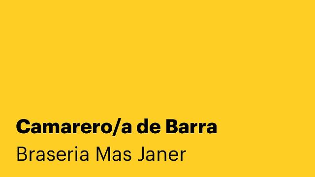 Camarero/a de Barra