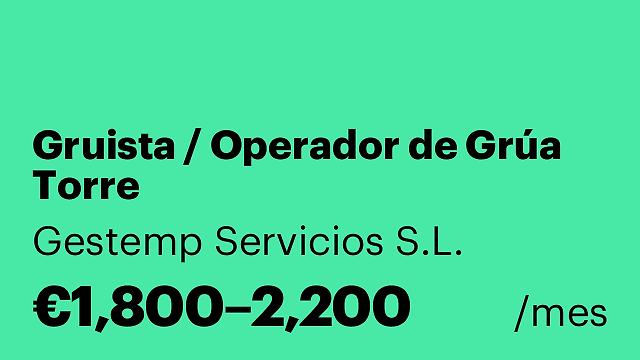Gruista / Operador de Grúa Torre